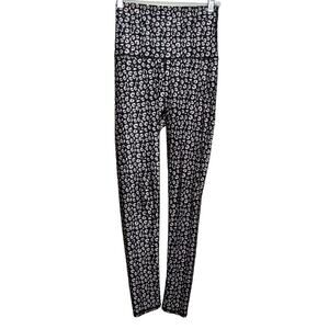 Emily Hsu Leopard Print Leggings Pink Yoga Barre Workout Outdoor L